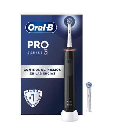 Oral-B Pro 3 Series 3 electrical toothbrush/electric toothbrush 2 sensitive clean plug brushes 3 plaster modes and visual 360 pressure control for dental care gift man/woman black 1 piece single black - Buy Online on GoSupps.com