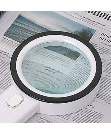 ecaqlin Magnifying Glass 20X Large Magnifier with Light LED Illuminated Handheld Premium High Power Magnifying Glass for Reading Books Seniors Macular Degeneration Stamps - Buy Online on GoSupps.com