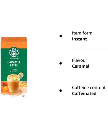 Starbucks Caramel Latte Premium Instant Coffee 5 Sachets (Pack of 6 Total 30 Sachets) Caramel Latte 23 g (Pack of 30) - Buy Online on GoSupps.com