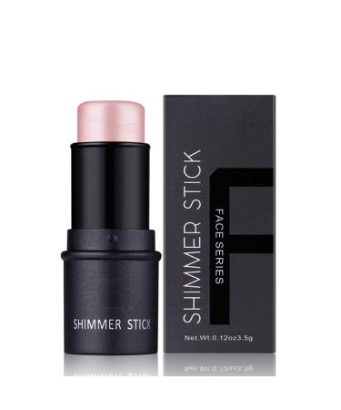 Huairdum Highlighter Forming Stick, Halo Powder Magic Contour Stick 2 Colors Highlighting Brightening Cosmetic Makeup(#1)