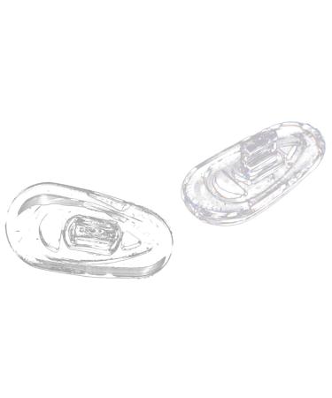 Kecung 25 Pairs Silicone Eyeglass Nose Pads Oval Push On