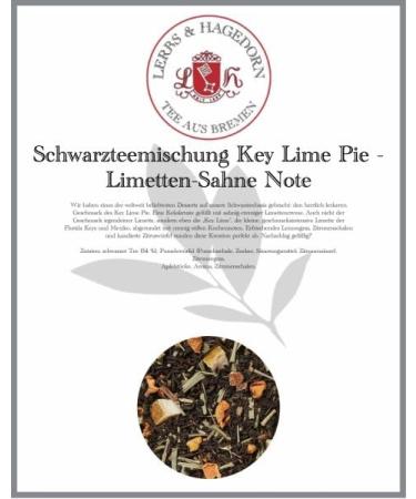 Lerbs & Hagedorn Key Lime Pie Black Tea Blend - Lime Cream Note 1kg