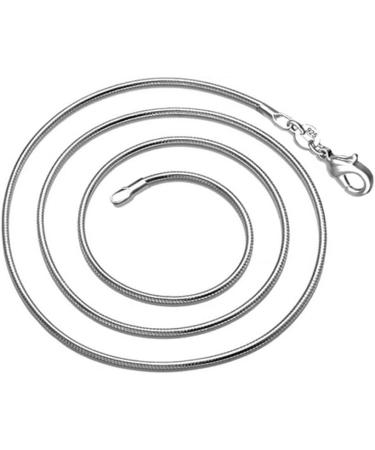 PRETYZOOM Silver Plated Necklace Pendant Necklace for Women 22 Cm Snake Chain Women Necklace Necklaces Fashion - Buy Online on GoSupps.com