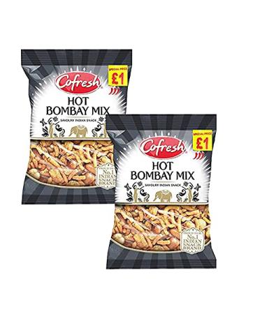 ganaric Cofresh Bombay Mix Hot 400g (pack of 2) Tasty and crispy Mild and spicy mix of noodles lentils and nuts