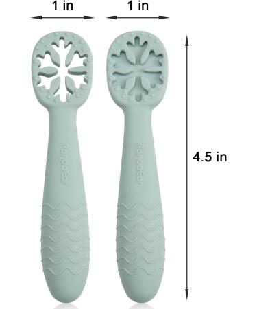 Buy Pandaear 4-Piece Baby Learning Spoon Set - BPA-Free Soft Silicone Cutlery for Infants & Toddlers 4+ Months - Flexible Feeding Tools - Buy Online on GoSupps.com