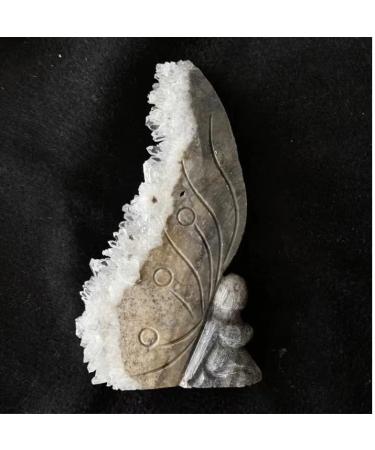 Natural Crystal Rough Natural Stone Animal Crystal Butterfly Sculpture Flower Fairy Clear Quartz Cluster Statue for Decorate 1pc - Buy Online on GoSupps.com