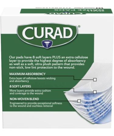 Curad Non-Woven Pro-Gauze 2x2 - 10 Count x 6 Packs - Buy Online on GoSupps.com