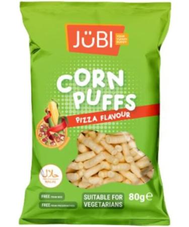 Jubi Corn Puffs Halal Certified No MSG No Preservatives Crisps Bag + FabFinds Mug (6 Pack Pizza) - Buy Online on GoSupps.com