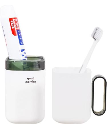 Univolunaris Travel Toothbrush Cup - Washable Camping Hotel Toiletries with Handle | Eco-Friendly Green Design - Buy Online on GoSupps.com