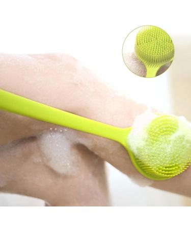 Stylenbest Silicone Bathing Brush - Long Handle Double-Sided Shower Brush for Men & Women - Perfect for Bathing & Exfoliating - Buy Online on GoSupps.com