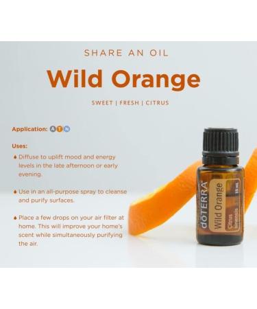 doTERRA Wild Orange Essential Oil - 15 mL Pack of 1 Wild Orange 1 Pack - Buy Online on GoSupps.com