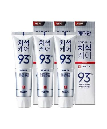Median Dental IQ 93% Toothpaste 120g X 3 Pack White whitening toothpaste 0.08 Ounce (Pack of 50)
