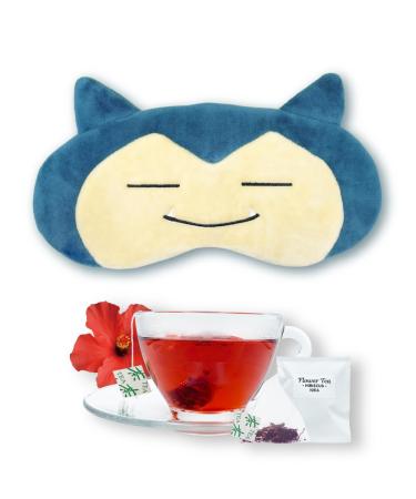 Sleeping Eye Mask + Hibiscus Sleeping Tea 3P (Snorlax Eye Mask) 1 Count (Pack of 1)