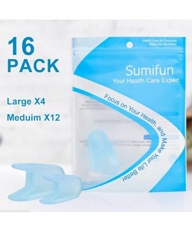 Sumifun 16-Pack Gel Toe Separator Bunion Corrector & Relief - Blue Toe Spacers for Overlapping Toes - Medium & Large Sizes - Buy Online on GoSupps.com