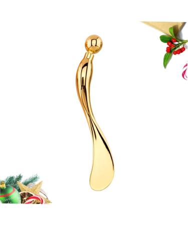 TOVINANNA Spoon Unicorn Horn Clip on Eye Tool Makeup Spoon Make up Kit Eye Spoon Spiral Perm Rods Creami Buttercream Stick Eyes 9.50X1.50X0.50CM Golden - Buy Online on GoSupps.com