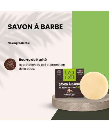 Savon Barbe au Beurre de Karit Bio - Ecocert Cosmos Organic 99% d Ingr dients d Origine Naturelle 79% Issus de l Agriculture Biologique - Fabrication Fran aise - 80 g - Buy Online on GoSupps.com