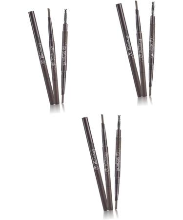 VINTORKY 3pcs 2 1 Eyebrow Pencil Brush Rotate Eyebrow Pencil Brow Brush Double Headed Eyebrow Braider Tool - Buy Online on GoSupps.com