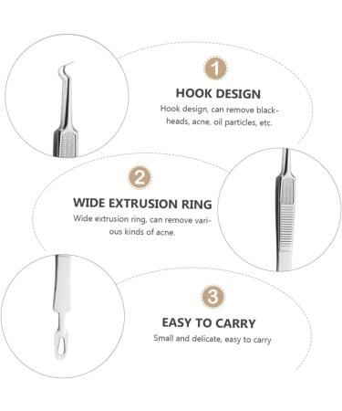 Beavorty 6 pcs Tweezers Blackheads Blackhead Curved for Pimple Steel Stainless Tool Extractor Remover Kit 1 count (Pack of 1) - Buy Online on GoSupps.com
