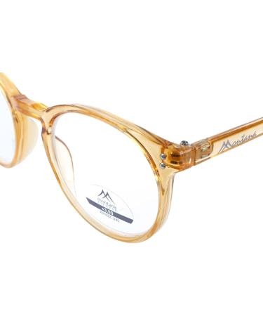 Buy MIKY Modern Transparent Plastic Reading Glasses - Trendy Orange Panto Shape +2.50 dpt | International Shipping Available - Buy Online on GoSupps.com