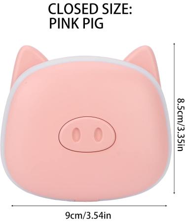 Compact Handwarmer Hand Warmer Light Cartoon Image with Pocket Mirror Light for Women for Home Travel Use Pink Pig - Buy Online on GoSupps.com