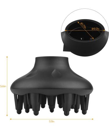 SIMBAE 77 Inch Universal Hair Dryer Diffuser for Wavy and Curly Hair Dryer Attachment for 1.77" Hair Dryer Dry Hair Very Evenly Black - Buy Online on GoSupps.com