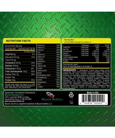 Muscle Gain Protein Powder - Vanilla Flavor 8 Pound | Optimal for Muscle Building & Recovery - International Shipping Available - Buy Online on GoSupps.com