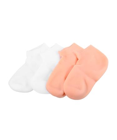 OSALADI 2 Pairs Exfoliating Moisturizing Socks Dry Cracked Feet Socks Cracked Heel Socks Lotion Socks Moisture Enhancing Socks Foot Lotion Reusable Socks Sebs Socks Care Women's