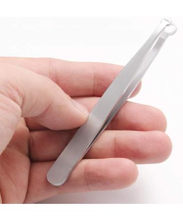 Precision Stainless Steel Nose Hair Tweezers & Round Head Scissors for Safe Trimming | Silver - Buy Online on GoSupps.com