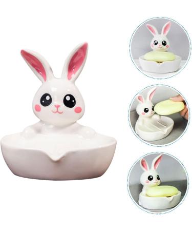 Ciieeo 4pcs Ceramic Soap Dish Desk Cup Holder Jewelry Trays Soap Rack Jewelry Stand Soap Holder Keychain Holder Bathroom Accessory Rabbit Miss White Ceramics Portable Household Products - Buy Online on GoSupps.com