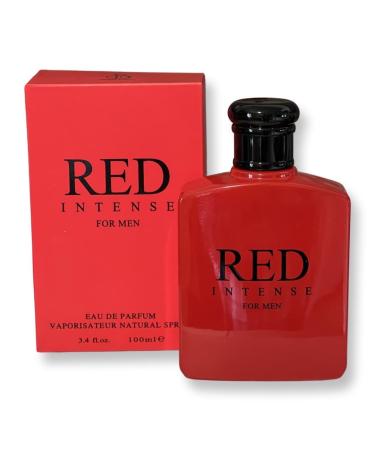 Red Intense Eau de Parfum for Men 3.4 Fl Oz | Top Notes: Cranberry Grapefruit Italian Lemon