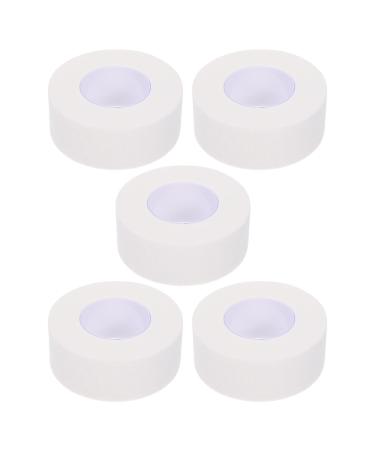 5 Rolls Pressure Sensitive Tape Medical Paper Tape Skin-Friendly Tape Gentle Adhesion Tape Self Adhesive Medical Tape Supple Medical Tape Portable Tape Breathable Medical Tape