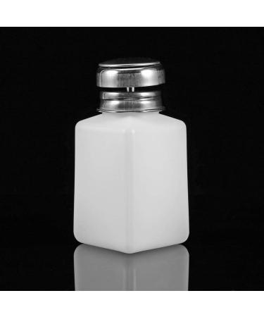 Brrnoo Empty Nail Bottle 200 ML Clear & Silver Plastic with Stainless Steel Lid Liquid Remover Cleaner for Nail Polish Makeup Travel Household Use - Buy Online on GoSupps.com