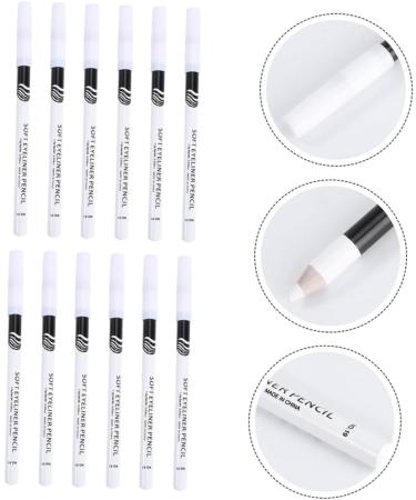 PLAFOPE 24pcs Eyeliner Pencil Brown Liquid Eyeliner Eye Makeup Drawing Pen Eye Liner Pen Wooden Pole White - Buy Online on GoSupps.com