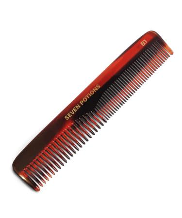 Seven Potions Beard Comb Fine and Coarse-Tooth Comb for Men's Hair Beard & Moustache Handmade (14.5 cm / 5.7 inch) Beard Comb B1