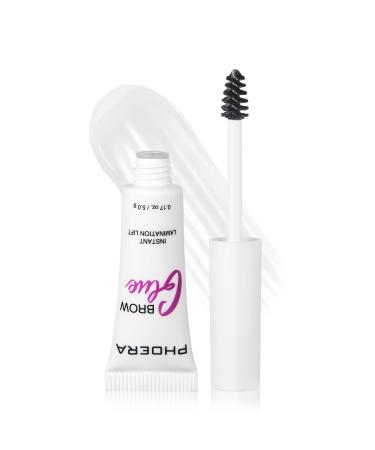 Phoera Eyebrow Gel Long-lasting Eyebrow Tint Waterproof Brow Gel Hhigh Pigment Eyebrow Mascara Vegan Formula Tinted Brow Mascara for Full Shaped Brows (01 Clera)