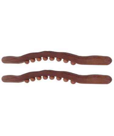 Atyhao 8 Massage Points Scraping Stick Sturdy Wooden Large Contact Scraping Stick Multifunctional Wooden Gua Sha Stick 2 Wooden Scraping Sticks