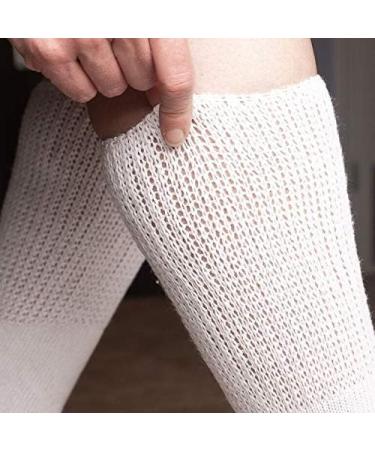 Comfort Finds Diabetic SwellSox - Breathable Cotton Socks for Improved Foot Circulation - Non-Binding Top, Loose-Fitting Design - White (3 Pair) - Buy Online on GoSupps.com
