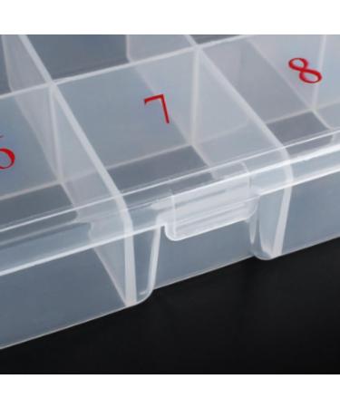 OLACD Grids Tip Box 10 Organizer Art Nail Transparent Reusable Number Empty Clear Nail Plastic Display False Number - Buy Online on GoSupps.com
