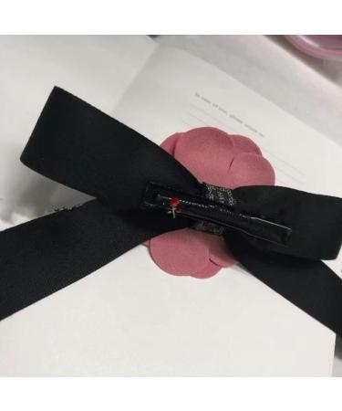 Delicate Camellia Bowknot Detail Hair Clip Lovely Women Hair Barrette Must-Have Accessory French Style Fashion Hairpin - Buy Online on GoSupps.com