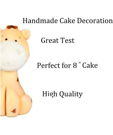 Personalised Animals Cake Toppers Set Edible Panda Lion Zebra Elephant Giraffe Monkey Decorations with an Edible Glue Set of 5 - Buy Online on GoSupps.com