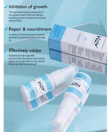 2pcs 20Ml Spray D' pilation Spray D'Arr t De La Croissance Des Cheveux Spray D' pilation Doux Spray Inhibiteur De Croissance Des Cheveux Indolore Pour Le Visage Bras Jambes Aisselles 2 pieces - Buy Online on GoSupps.com