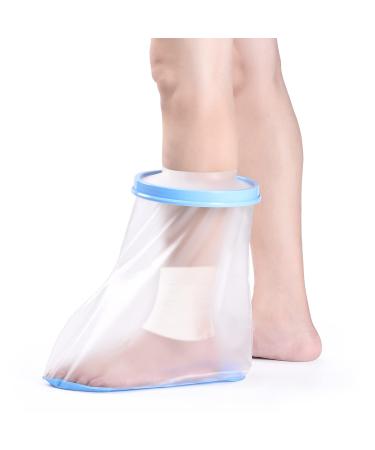 Fasola Foot Cover for Shower Non-Slip Waterproof Ankle Cast Protector for Toe Ankle Reusable Inflatable Cast Bag Keep Foot Dry S Non Slip Bottom