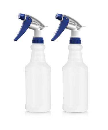 Bar5F Plastic Spray Bottles Leak Proof Empty 16 oz. Value Pack of 2 for Chemical and Cleaning Solutions Adjustable Head Sprayer Fine to Stream