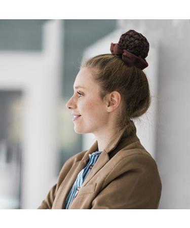 NAIHOD 4 Pcs Crochet Hair Bun Cover Net - Women Elastic Hair Snood for Styling & Decoration | Professional Hair Accessories - Buy Online on GoSupps.com