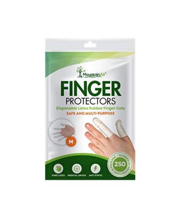 MountainAir -Finger Cots  Disposable Finger Protectors - Finger Covers for Finger Tips - Electronic Repairs and More  Finger Tips Rubber Gloves Disposable Guards  250pcs  Medium