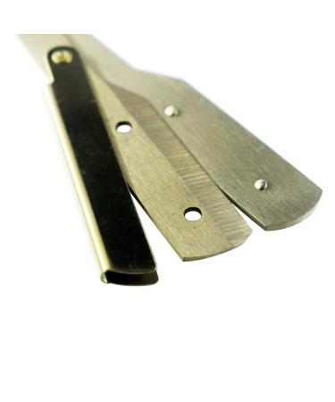 Sicastar Stainless Steel Folding Straight Razor | Gold | Replaceable Single Edge Blades for All Double Edge Razors | International Shipping Available - Buy Online on GoSupps.com