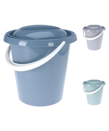 Mojawo 12 litre diaper pail waste bin garbage can cleaning bucket lid odour-proof recycled colours: blue