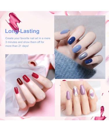 45 PCS Gel Nail Polish Kit: 42 Colors Green Blue Red Pink Collection - Perfect Gifts for Women - SET 3 - Buy Online on GoSupps.com