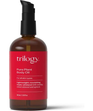 Trilogy Pure Plant Body Oil 100 mL - For All Skin Types - Lightweight Nourishing Triple-Oil Blend with Rosehip Sweet Almond & Apricot - Made in New Zealand - Buy Online on GoSupps.com