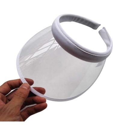 ZZZALL Women & Unisex UV Protection Summer Candy Color Open Top Beach Cap - Transparent PVC Clip-on 10 Colors Available (Pink) - Buy Online on GoSupps.com